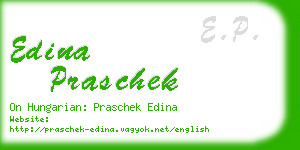 edina praschek business card